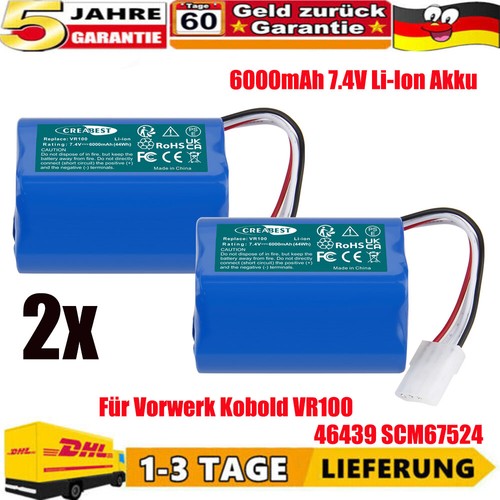 Batterie für vorwerk - 2x,